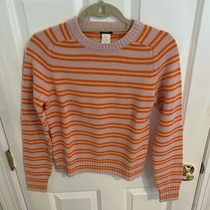 Pink and orange wool J. Crew Sweater